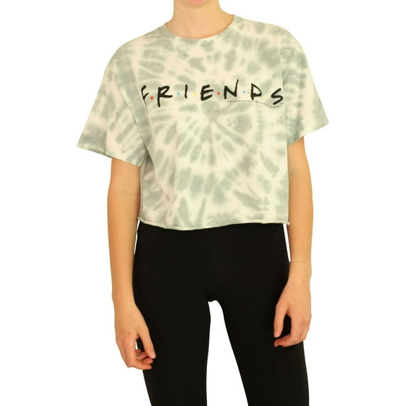 Junk Food Womens Friends Logo Crop Graphic T-Shirt, Green, Medium