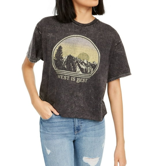 Junk Food Womens West Is Best Graphic T-Shirt, Black, X-Large