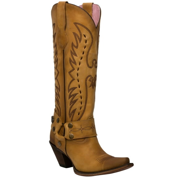 Junk Gypsy Women's By Lane Vagabond Western Boot Snip Toe Mustard 5 1/2 M  US