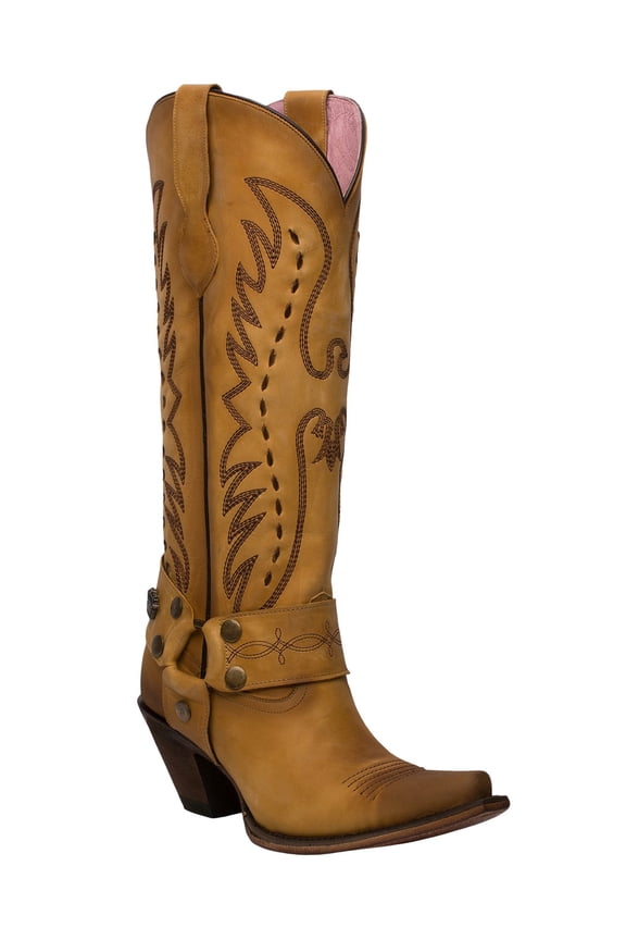Women's By Lane Vagabond Western Boot Snip Toe Mustard 5 1/2 M  US