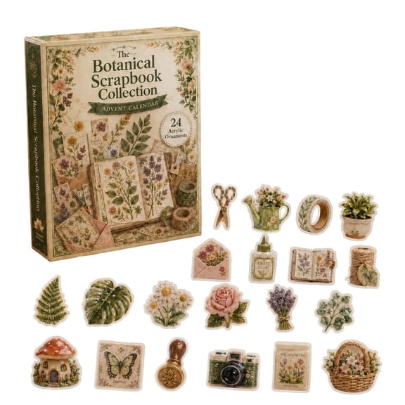 Junk Journal Vintage Plant Themed Blind Box Scrapbooking Embellishments Kit for Adults Journaling Crafts