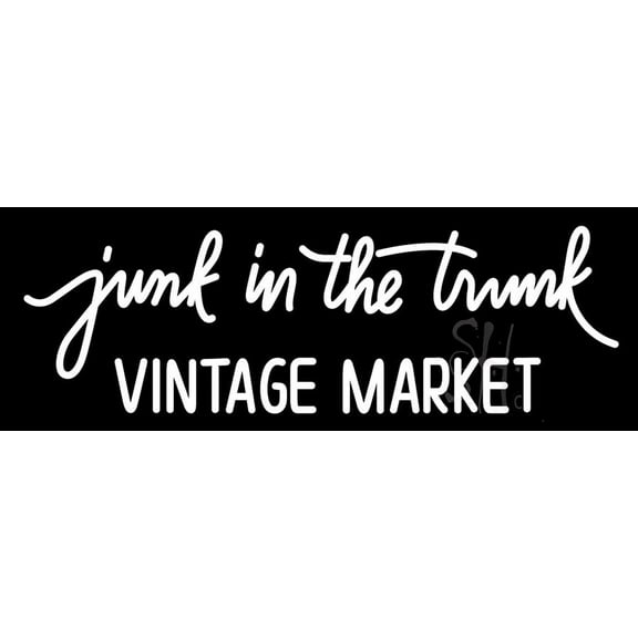 Junk In The Trunk LED Neon Sign 13" Tall x 37" Wide - inches, Black Square Cut Acrylic Backing, with Dimmer - Premium built indoor Sign for Wedding Dcor.