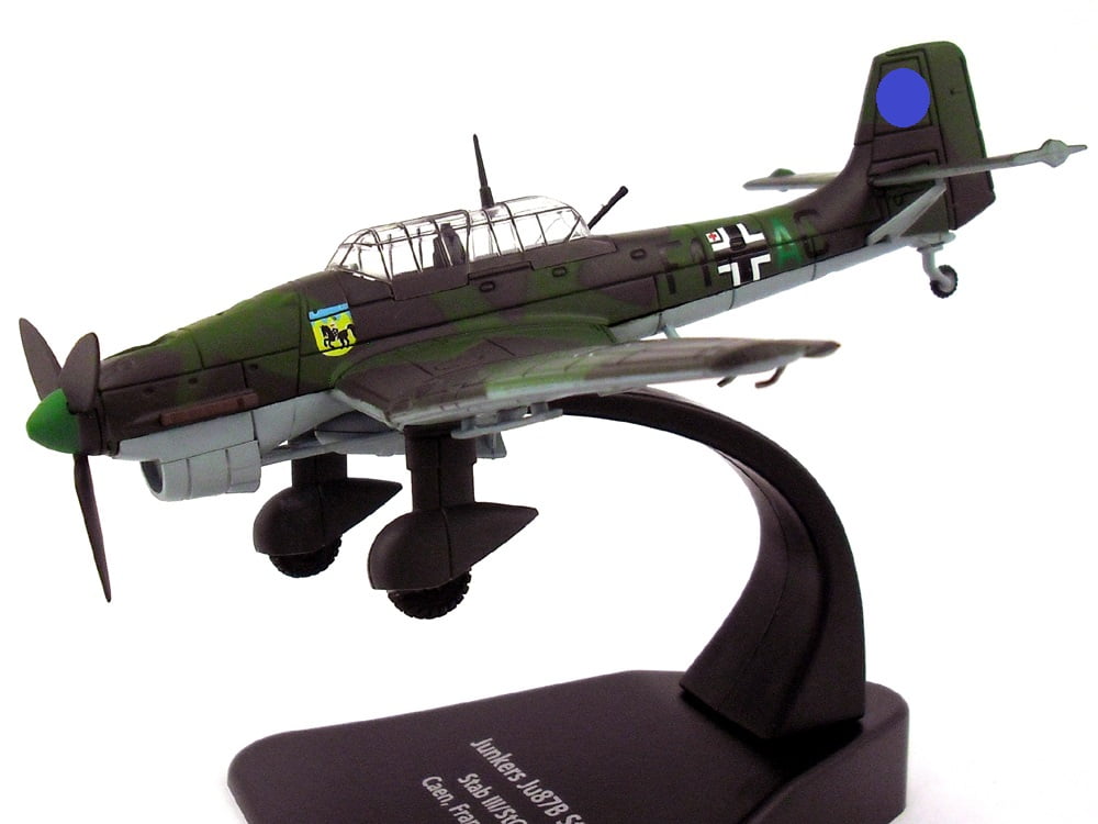 Junkers Ju 87B "Stuka Stab" Dive Bomber Plane III/StG 77 Caen, France (1940) 1/72 Diecast Model Airplane by Oxford Diecast