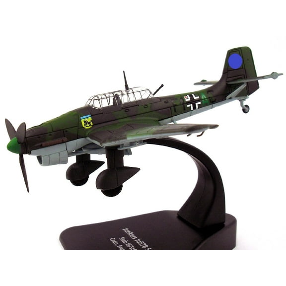 Junkers Ju 87B "Stuka Stab" Dive Bomber Plane III/StG 77 Caen, France (1940) 1/72 Diecast Model Airplane by Oxford Diecast
