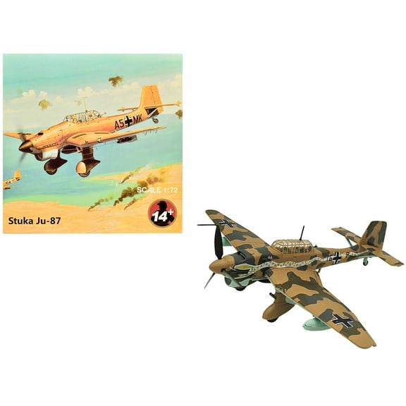 Junkers Ju 87R Trop Stuka Bomber Aircraft "Immelmann 6./StG 2 Libya" (1941) German Luftwaffe 1/72 Diecast Model Airplane