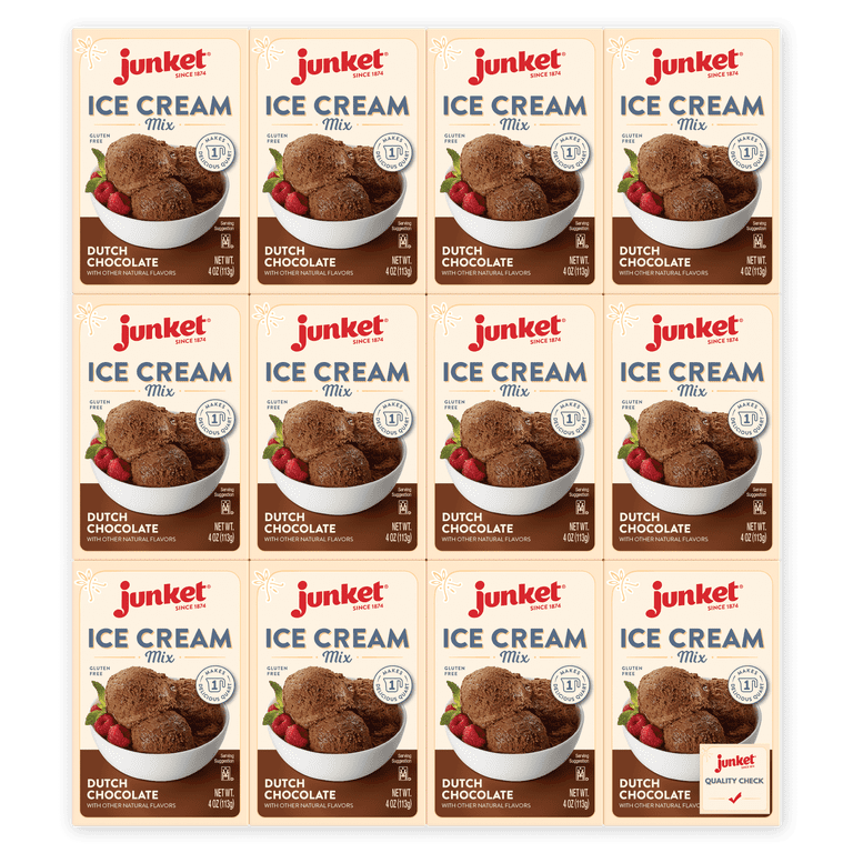 Junket, Ice Cream Mix, 4 oz, Dutch Chocolate Pack of 12 - Walmart.com