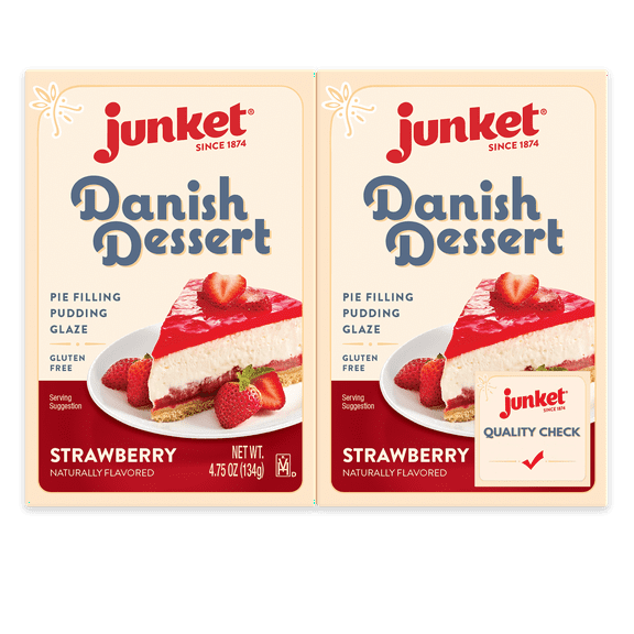 Junket Danish Dessert Strawberry, 4.75 Ounce (Pack of 2)