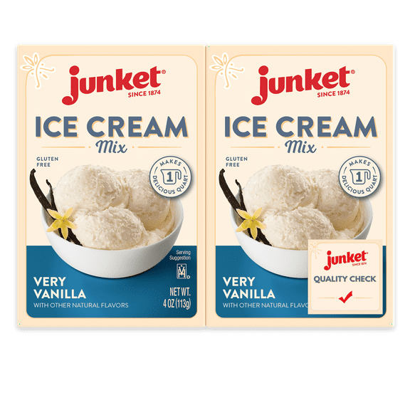 Junket Ice Cream Mix Very Vanilla, 4 Ounce (Pack of 2)