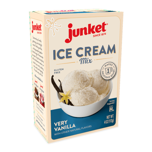 Junket Ice Cream Mix Very Vanilla (Case of 12)