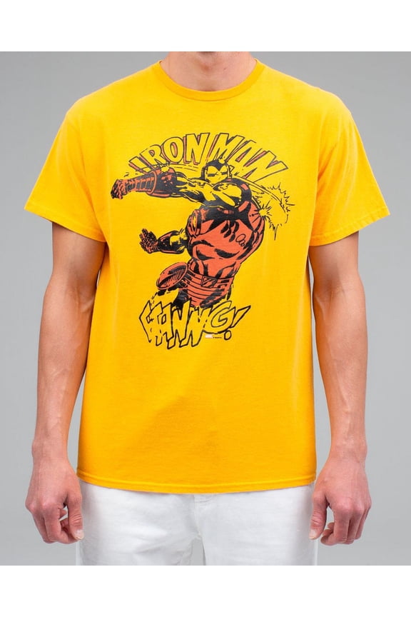 Junkfood GOLD Iron Man Graphic Tee, US Small