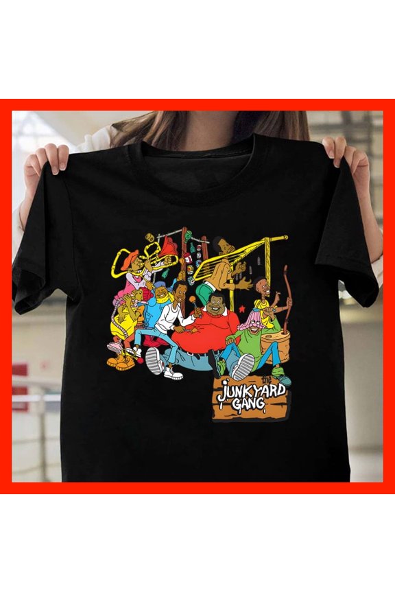 Junkyard Gang Retro Cartoon Music T-Shirt - Vintage Hip Hop Graphic Tee T1821, for Unisex, Up to 5XL