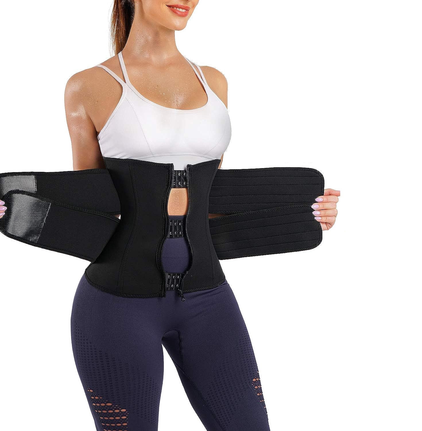 Neoprene Waist Trainer for Women Slimming Body Shaper Waist Trimmer Cincher Swea MoKo Sweat Waist Trainer for Women One Belts, Waist Trimmer  main image 3
