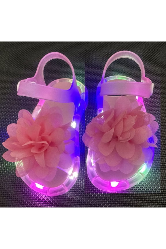 Children's Luminous Slippers Jelly Led Light Sandals Summer Princess Sandals
