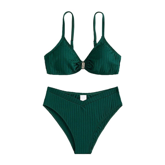 Junlike Girls Bathing Suit Teen Girls 2 Pieces Bikini with Chest Pad Swimwear Girls Sport Swimming Suit for 7-14 Years