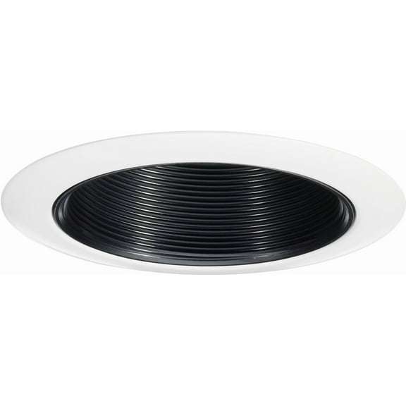 Juno 24 BWH Baffle with White Trim, 75 Watts, 6 Inch, Black
