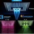 thumbnail image 1 of Juno 3 Function 16" Square Stainless Steel Remote Control LED Showerhead, 1 of 1