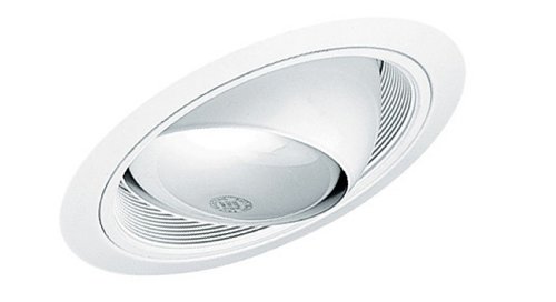 Juno Lighting 241-WH 6-Inch Recessed Light Trim - Drop Opal With Reflector, White, 40W Max