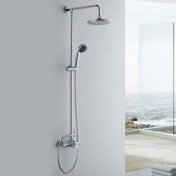 Juno 8" Adela Rain-Fall Shower Head Set with Handheld Shower