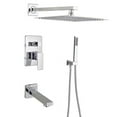 thumbnail image 1 of Juno 8 Inch To 16 Inch Royal Wall Mount Rain Shower-Head Rain Shower set with Handheld-Shower, 1 of 1