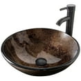 thumbnail image 1 of Juno Bracilia Bathroom Vessel Sink With Faucet In Brown, 1 of 1