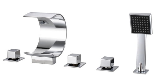 Juno Chrome Waterfall Bathtub Faucet