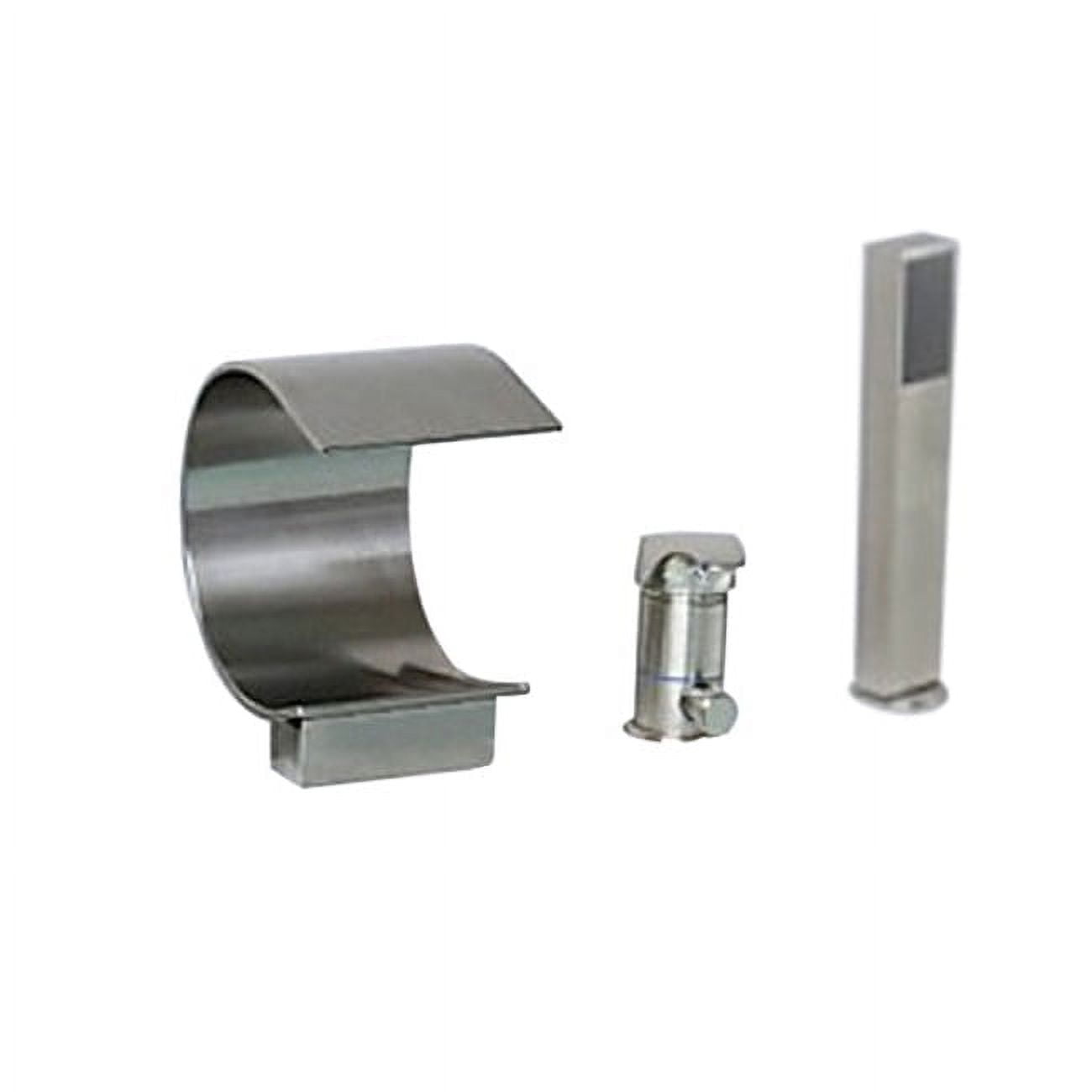 Juno Contemporary Brushed Nickel Waterfall Bathtub Faucet