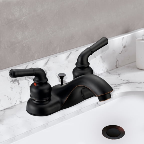 Juno Designers Collection Dual Handle Bathroom Vanity Sink Faucet in Dark Oil Rubbed Bronze