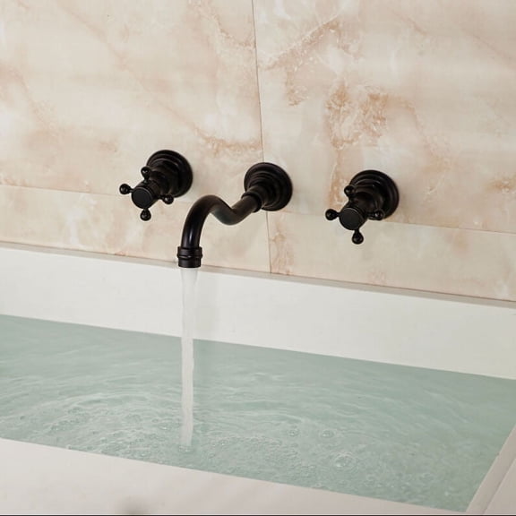 Juno Double Handles Bath-tub Mixer Taps Oil-rubbed-Bronze
