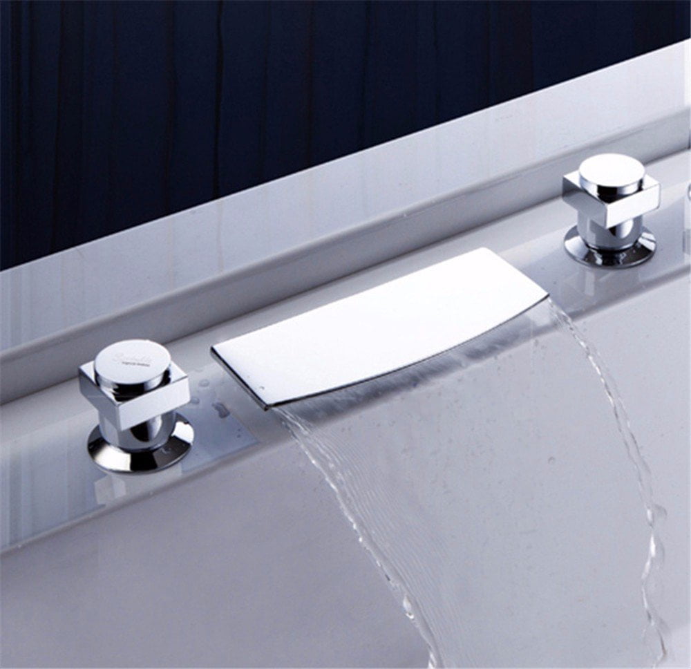 Juno Dual Handle Waterfall Sink Faucet/Bathtub Faucet