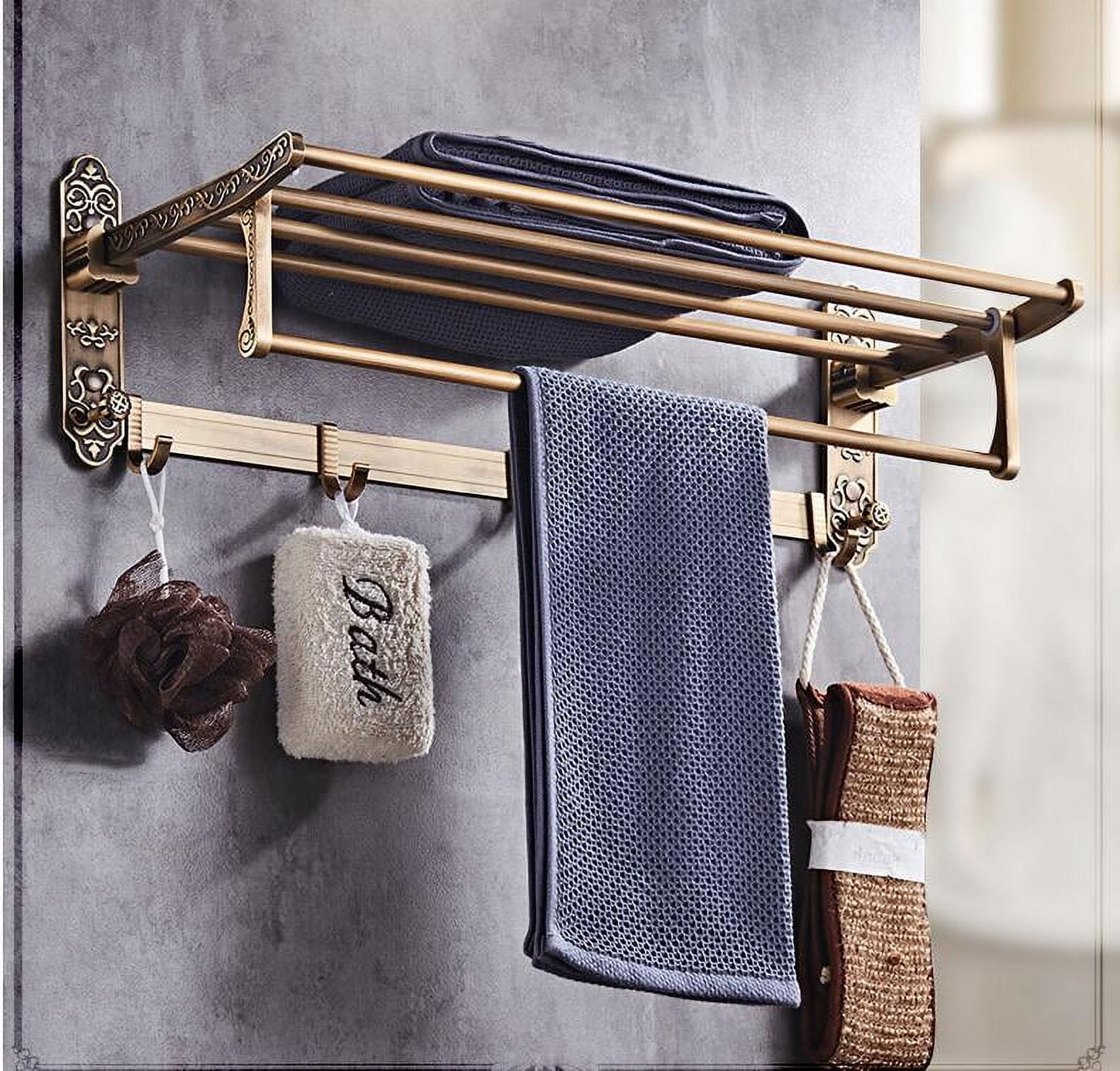 Juno European Antique Bronze 4 Rods Bathroom Towel Holder