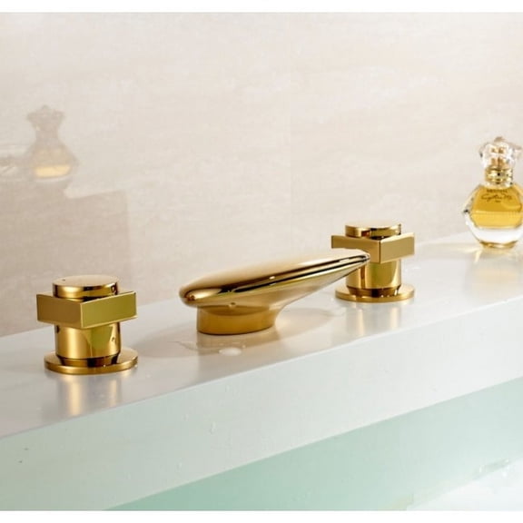 Juno Gold Finish Chrome Bathroom Basin Sink Faucet