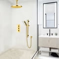 thumbnail image 1 of Juno Gold Plated Ceiling Shower Head Set with Hand Shower, 1 of 1