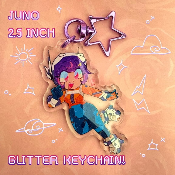 Juno Keychain Overwatch 2 | OW2 | 2.5 One Sided Glitter" (1 keychain)