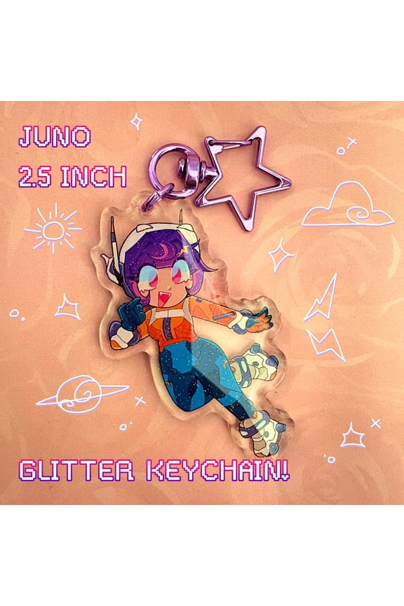 Juno Keychain Overwatch 2 | OW2 | 2.5 One Sided Glitter" (1 keychain)