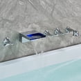 thumbnail image 1 of Juno LED Bathtub Faucet Chrome And Black Bronze Finish, 1 of 1