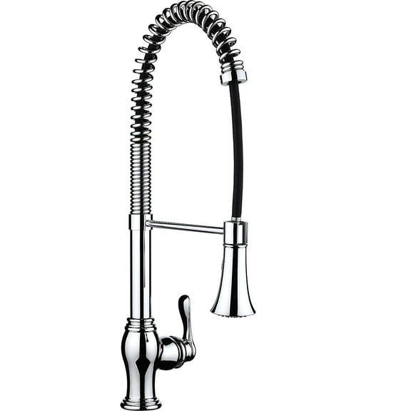 Juno La Paz Single Handle Pull Down Sprayer Kitchen Sink Faucet In Chrome