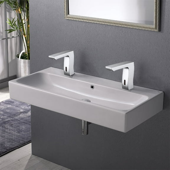 Juno Lano Commercial Automatic Sensor Faucet In Chrome Finish