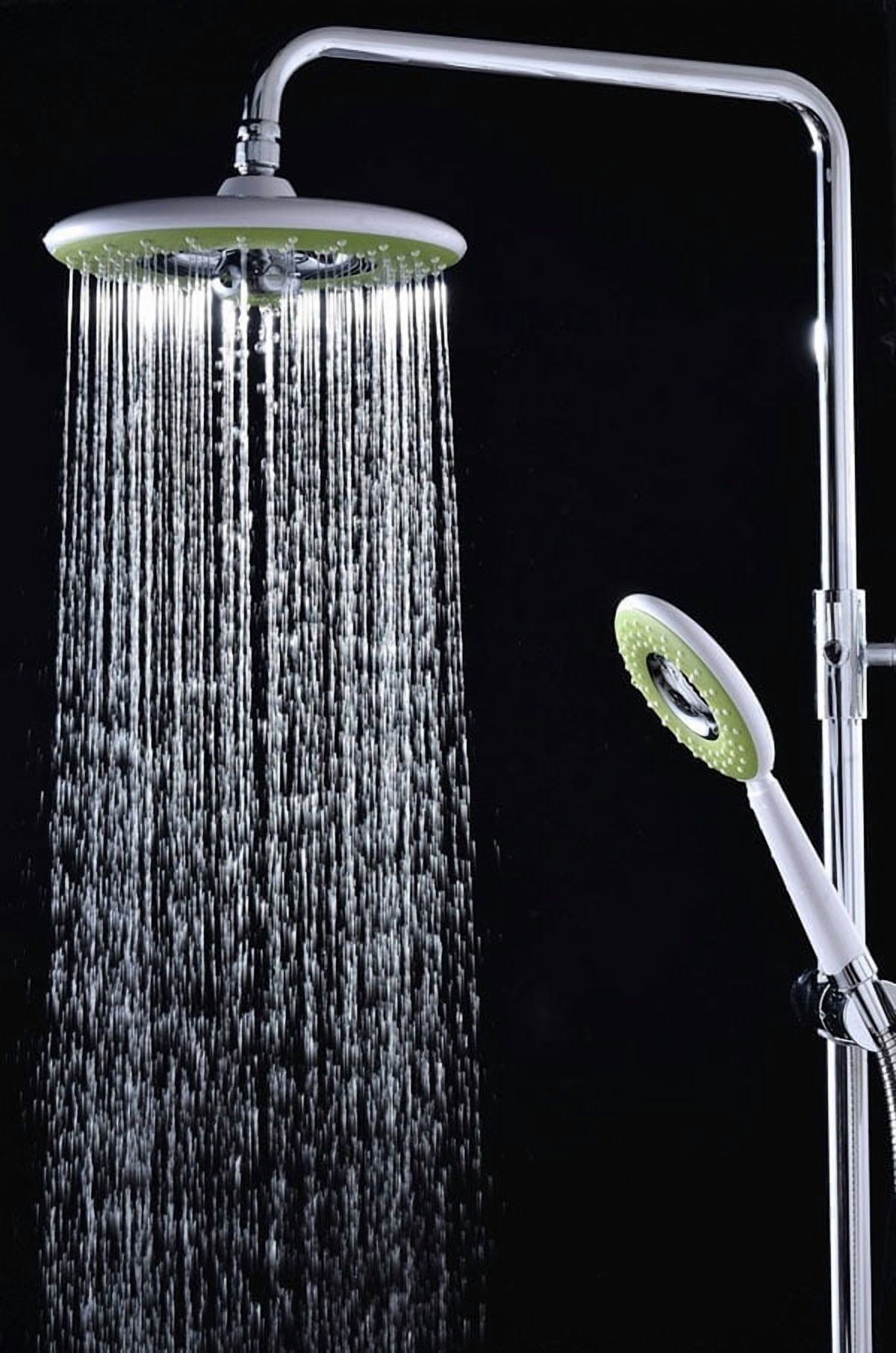 Juno Latest Design 8" Rainfall Waterfall Chrome Finish Shower Faucet Set Bathtub Mixer Tap with Handheld Shower Head