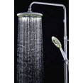thumbnail image 1 of Juno Latest Design 8" Rainfall Waterfall Chrome Finish Shower Faucet Set Bathtub Mixer Tap with Handheld Shower Head, 1 of 1
