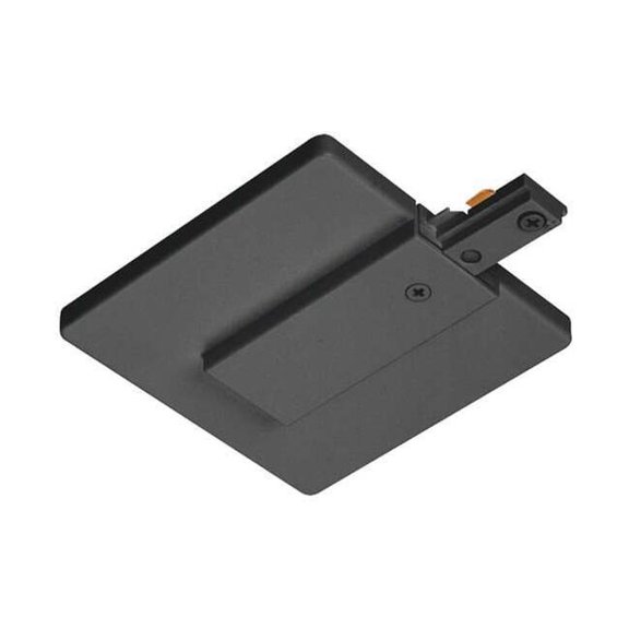 Juno Lighting End Feed Connector and J-Box Cover,Black R21 BL