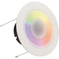 thumbnail image 1 of Juno 6 Inch Smart Recessed Light Speaker, Bluetooth, Alexa, Google Home Compatible, RGBW Speaker Downlight, Dynamic Color Red Green Blue White, Matte White (J6SLC RGBW MW M6), 1 of 7