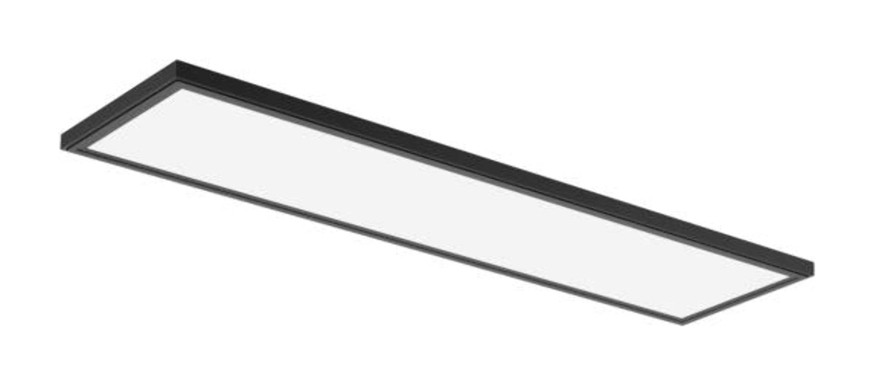 Black Aluminum 48" Rectangular LED Ceiling Light