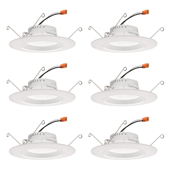 Juno Lighting RB56 SWW5 CP6 MW M2 Retrobasics 5"/6" Integrated Led Switchable Cct Baffle