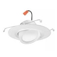 thumbnail image 1 of Juno Retro Basics Adjustable 5/6 in. Selectable CCT Integrated LED Retrofit White Housing Required Recessed Light Trim, 1 of 7