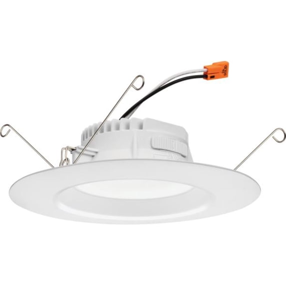 Contractor Select Juno RetroBasics 5"-6" LED Smooth Downlight Trim Kit, 860 Lumens, White
