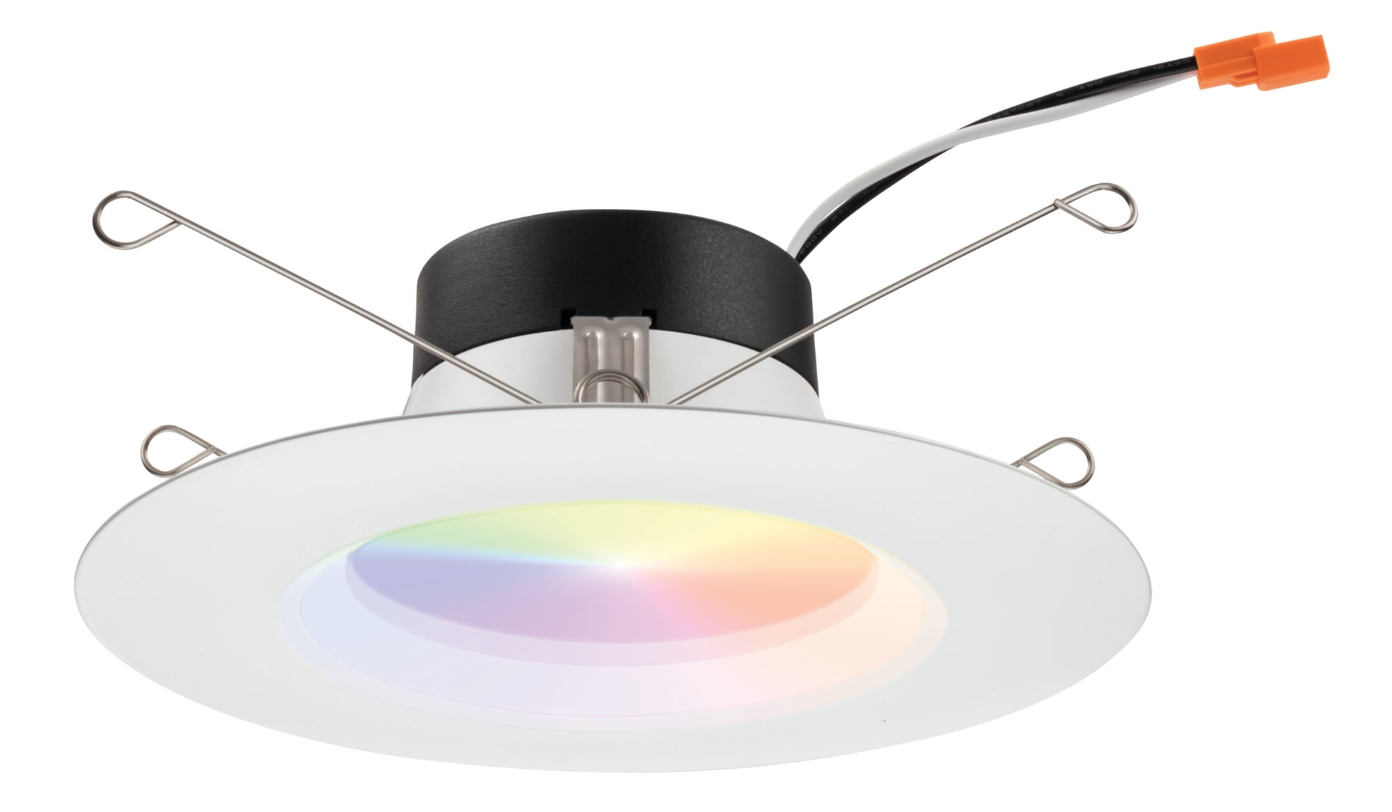White Aluminum Smart LED Flush Mount Ceiling Light Kit