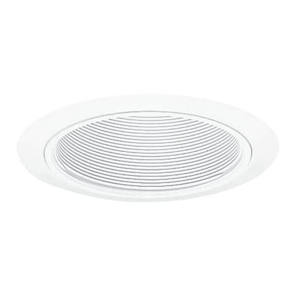 White 5-Inch Metal Baffle Recessed Down Light Trim