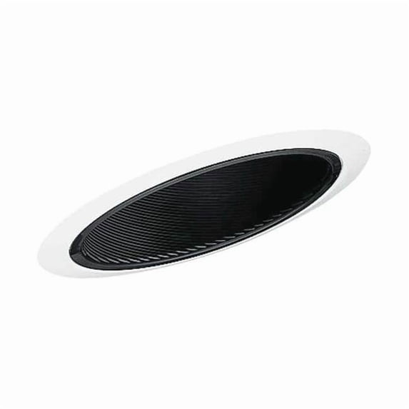Juno Lighting RcssdDwnltTrim,6in,Wht/Blk,Baffle,Srs604 604 BWH
