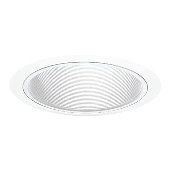 6-Inch White Aluminum Recessed Baffle Trim Light