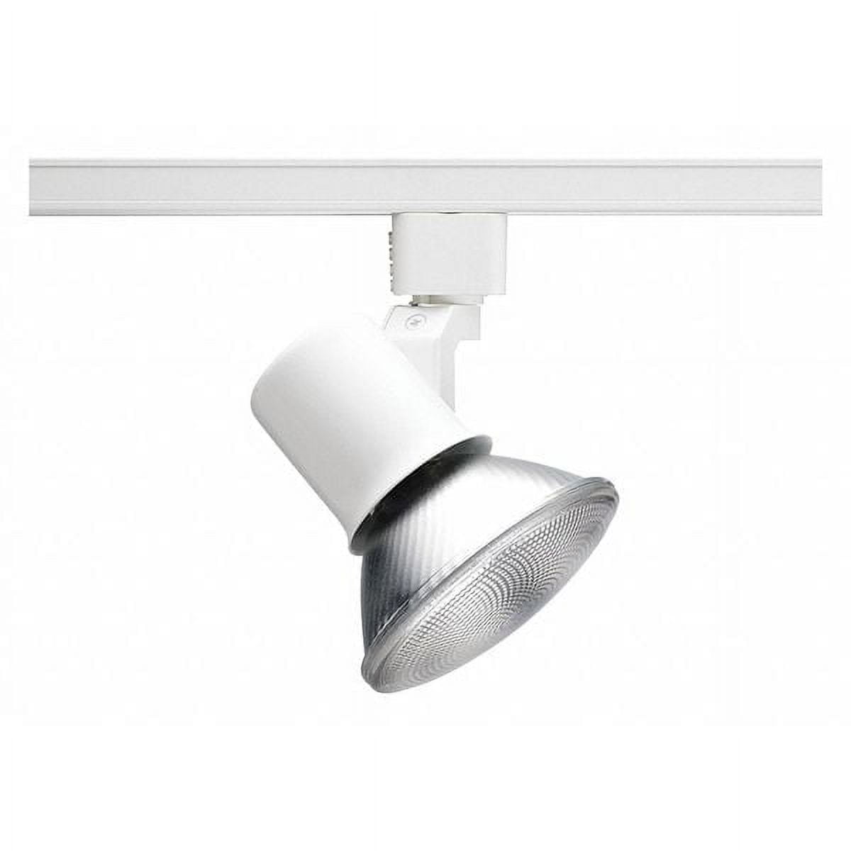 White Steel Modern Track Lighting Head with On-Off Switch